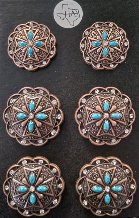 Scottsdale Saddle Concho Set Set Of 6 Etsy