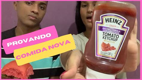 Provando Comidas Nova Do Mercado Heinz Bacon E Cebola Caramelizada