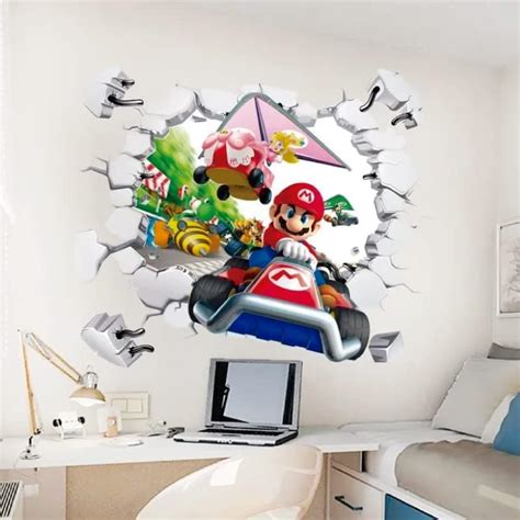 Vinilo Decorativo Mario Bros I Calcomania De Pared D Simulando