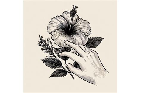 12 Hand Drawing Hibiscus Flower Bundle By Dianaxstoyanova Thehungryjpeg