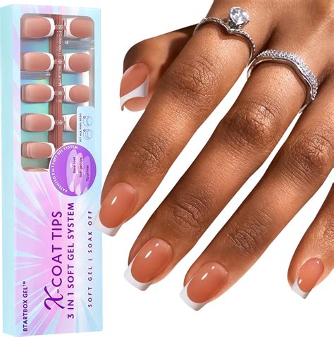 Amazon Btartbox Press On Nails Almond Medium Glue On Nails With