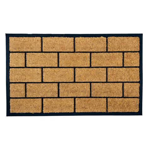 Home Decor Inc 24 Inch X 36 Inch Rubber Backed Natural Brick Coir