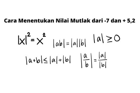 Cara Menentukan Nilai Mutlak Dari Dan