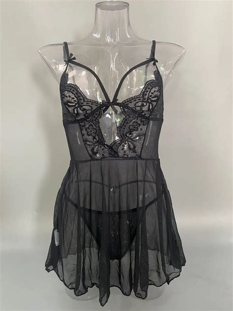 Wholesale Womens Sexy Lace Lingerie Doll Dresses Boudoir Outfit