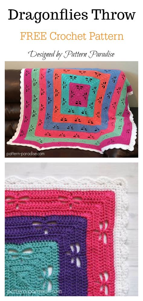 Dragonfly Blanket Crochet Pattern