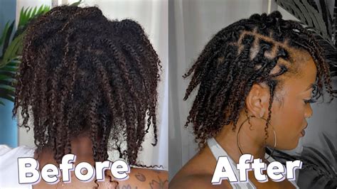 Starter Locs First Retwist At Home Palm Roll Method Two Strand Twists Youtube