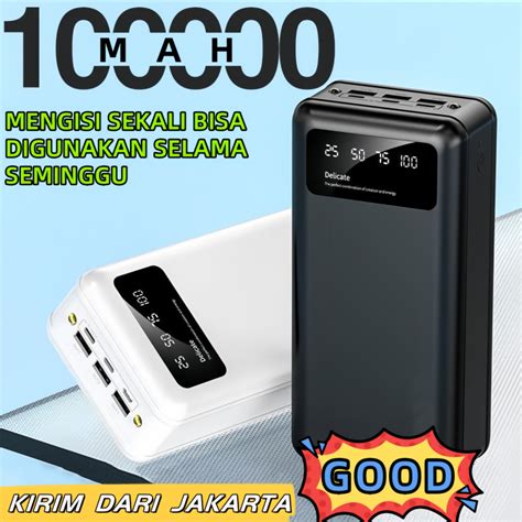 Jual CAHNGAN Power Bank 100000mAh Powerbank Robot Kapasitas Besar 3 USB