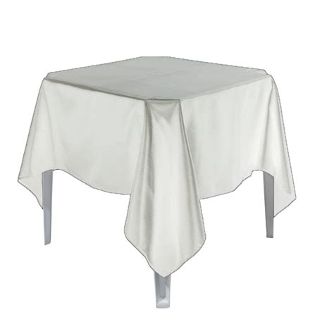 Toalha De Mesa Quadrada X Cetim Branco Lugares Elo