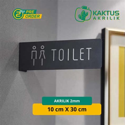 Jual Tulisan Toilet Sign Board Akrilik Tempel Signage Dinding Papan