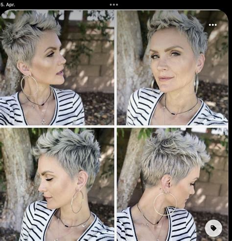 Short Silver Hair Funky Short Hair Short Hair Pixie Cuts Short