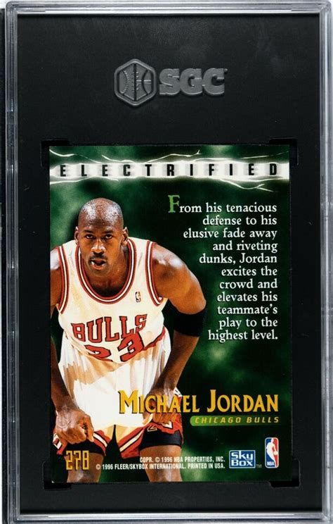 Michael Jordan Skybox Premium Electrified Graded Sgc Mint