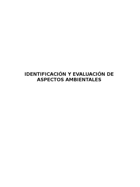 PDF 2 Aspectos E Impactos Ambientales Doc DOKUMEN TIPS