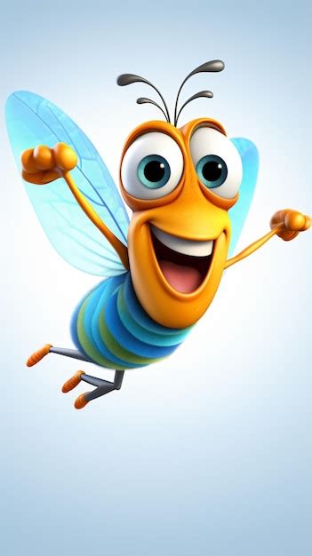 Premium AI Image | Cute Cartoon Fly Character