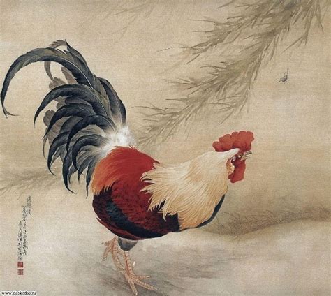 Symbolic Rooster Chinese painting - Art Kaleidoscope