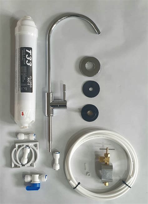 Undersink Drinking Water Filter Kit System Including Faucet And