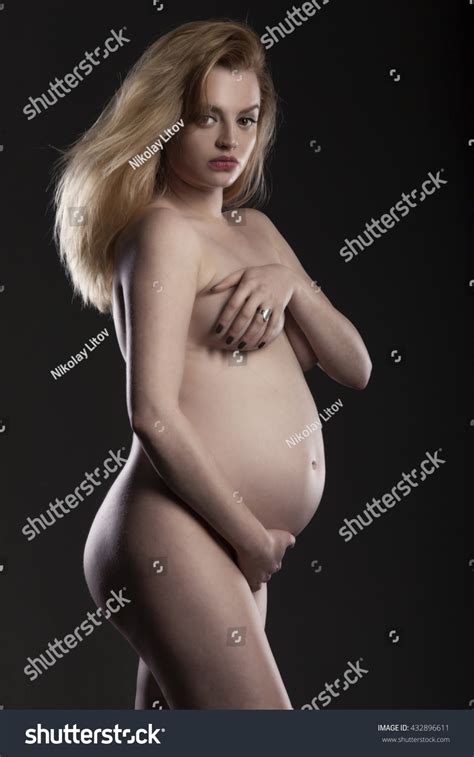 Pregnant Woman Long Blonde Hair On Stock Photo Shutterstock