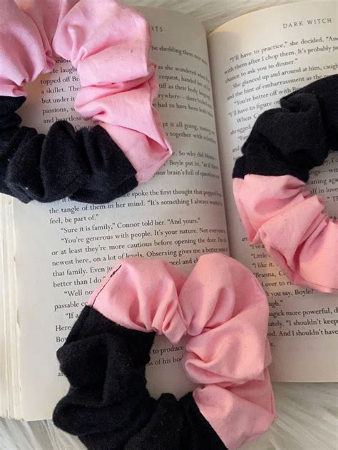 Colour Block Scrunchie Cotton Scrunchies Two Tone Scrunchies Pastel