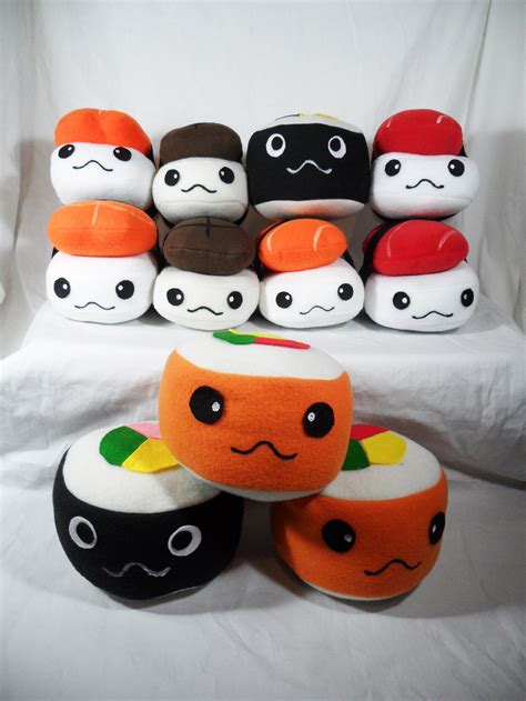 Sushi Plush Kawaii Nigiri Cute Handmade Pillow Gift Toy Custom - Etsy