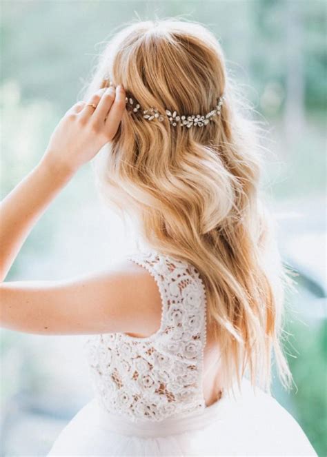 Boho Bridal Back Headpiece Bohemian Headpiece Wedding Headpiece