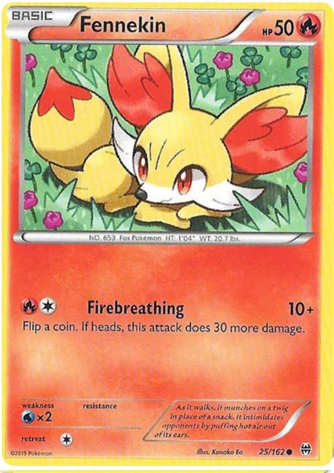 Fennekin XY BREAKthrough 25 Pokemon Card