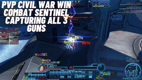 Swtor Pvp Alderaan Warzone Win Combat Sentinel Capturing All Guns