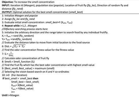 Algorithm 1 The Standard Process Of Foa Download Scientific Diagram