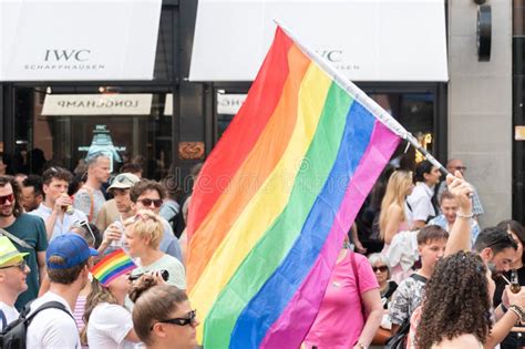 Gender Flag During The Gay Pride Festival In Zurich In Switzerland