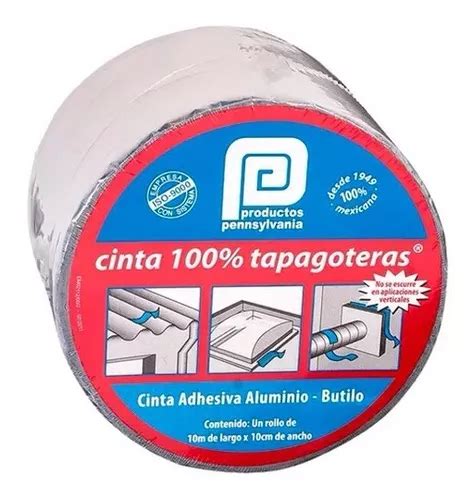 Cinta 100 Tapa Goteras Y Grietas 10 Cm De Ancho X 10 M Envío gratis