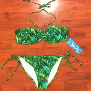 Penti Swim Hp Nwt Jungle Tropical Bandeau Halter String Bikini