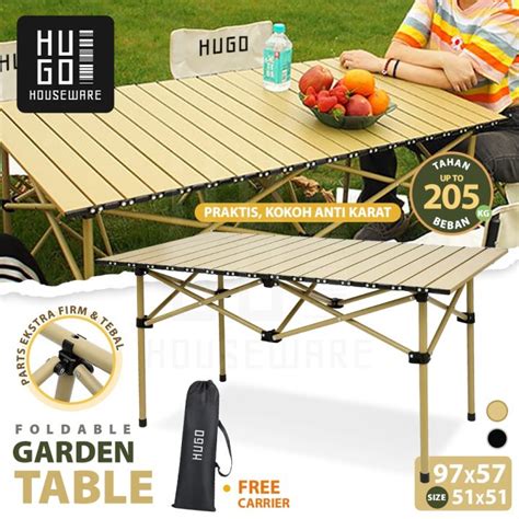 HUGO Meja Lipat Camping Portable Meja Outdoor Serbaguna Foldable Table