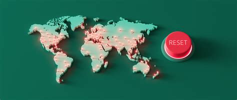 World Map With Global Reset Button 3d Render Stock Photo Download