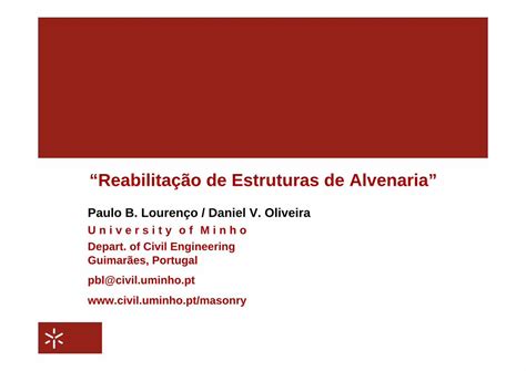 Pdf “reabilitação De Estruturas De Alvenaria”cristinarrestaulas