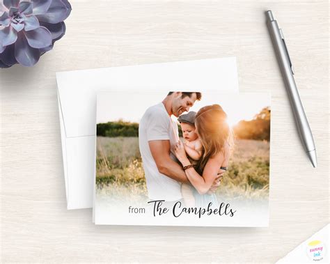 Personalized Note Card Set With Photo Customized Photo Etsy