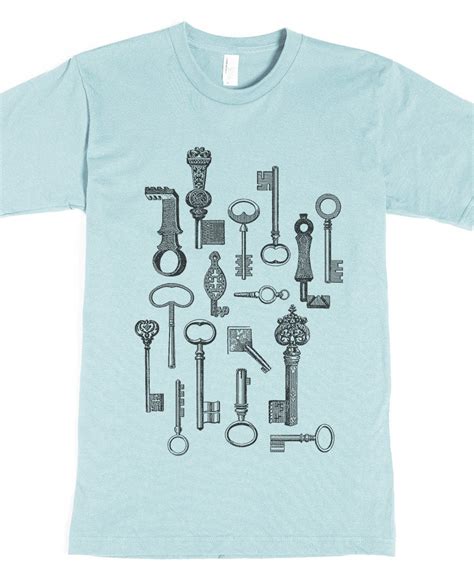 Men's Graphic Tee Skeleton Key Shirt Key T-shirt