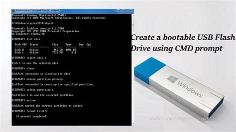 How To Create A Bootable Usb Flash Drive Using Cmd Prompt Youtube