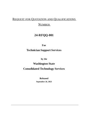 Request For Quotes RFQ IT 23 109 Doc Template PdfFiller