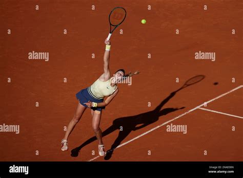 Mirra Andreeva Serves Against Aryna Sabalenka During The Women S