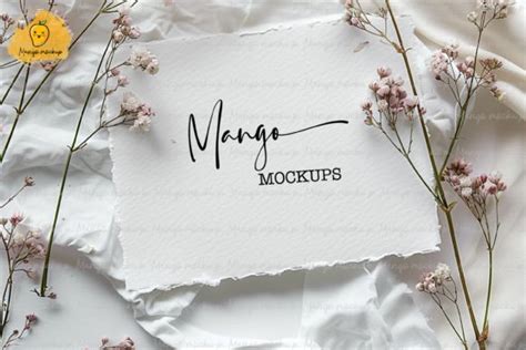 invitation note paper graphic  mangomockup creative fabrica