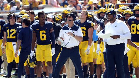 Jim Harbaugh With A Sandwich Watched Michigan Win It Was Excellent