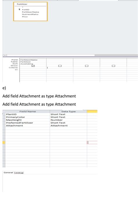 Solved D Add A Lookup Field Named Preferredfertilizer To The End Of