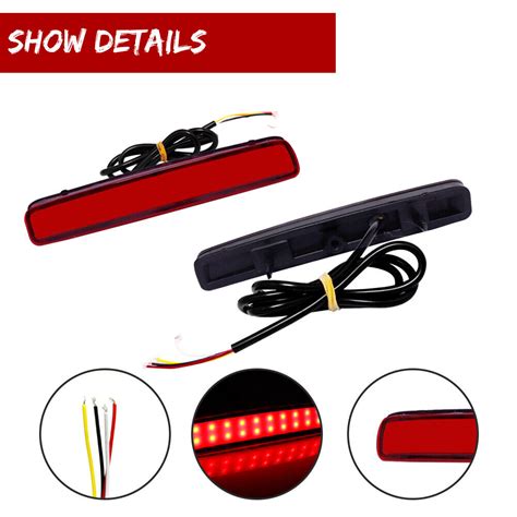 Red Lens Full LED Rear Bumper Reflector Lights For 2023 Toyota GR