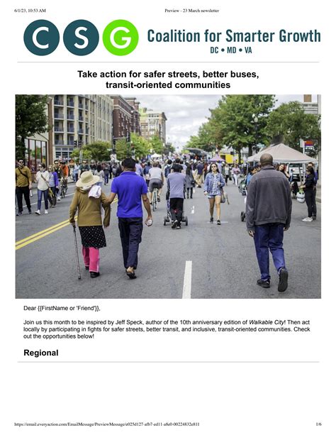 Csg News Take Action For Safer Streets Better Buses Transit Oriented