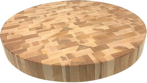 Large Round Chopping Block Maple Wood End Grain Round Cutting Board