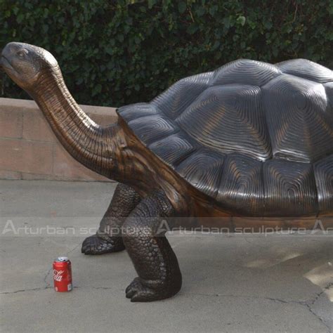 Statue tortue large Penez Herman 7074062 en pierre reconstituée L 60 cm