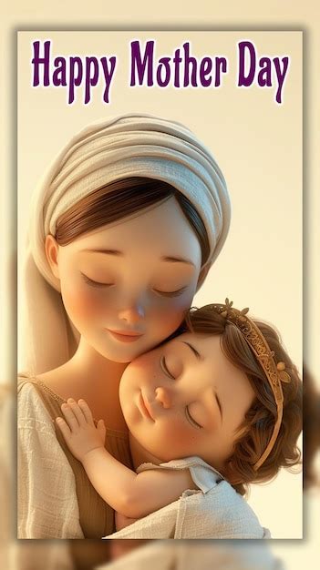 Premium Psd Mothers Day Mom And Daughter Love For Background