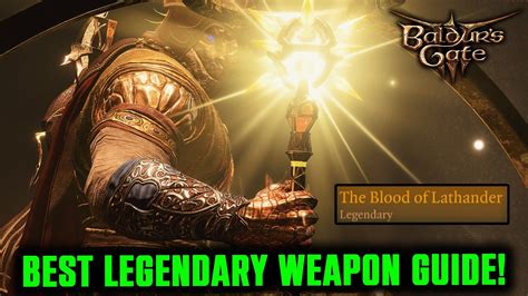 Best Legendary Weapon Early In Baldur S Gate Blood Of Lathander