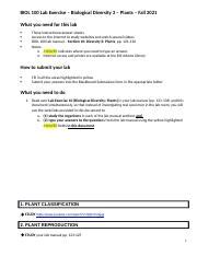 Valois Lab Diversity Plants Docx Biol Lab Exercise