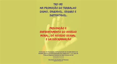 Tre Ms Preven O E Enfrentamento Do Ass Dio Moral Do Ass Dio Sexual E Da Discrimina O