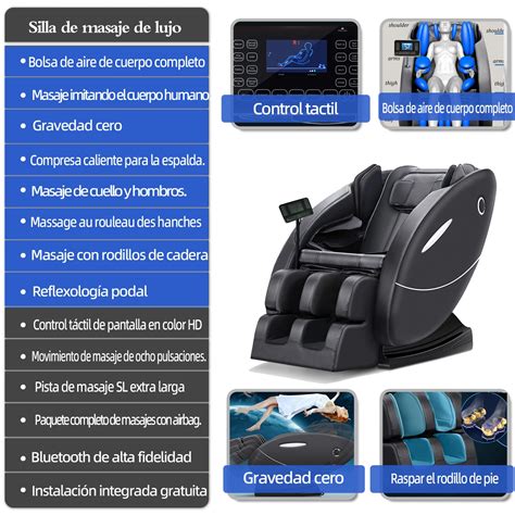 Silla De Masaje Reclinable De Cuerpo Completo Sill N De Gravedad Cero