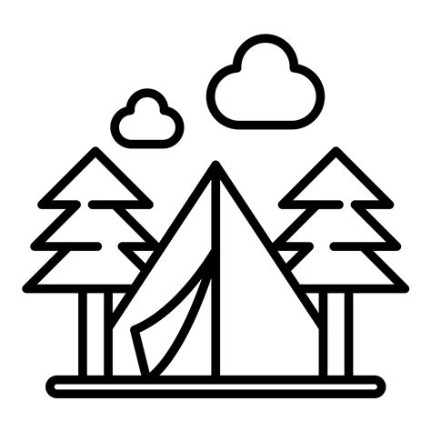 Campground Line Icon 14811610 Vector Art At Vecteezy